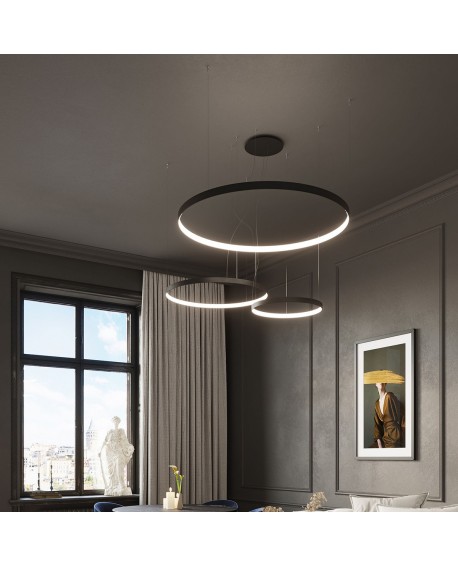 Żyrandol RIO 110 czarny LED 3000K Sollux TH.103