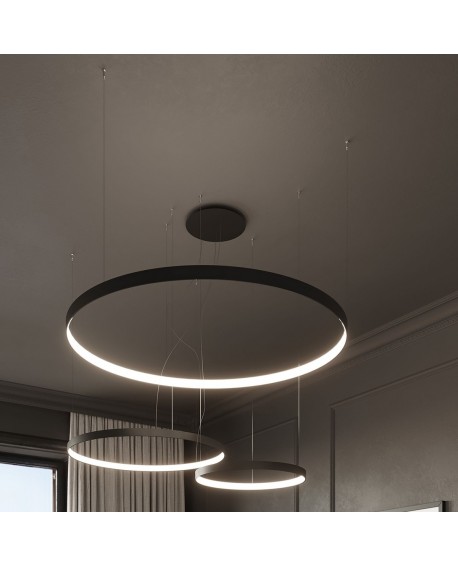 Żyrandol RIO 110 czarny LED 3000K Sollux TH.103