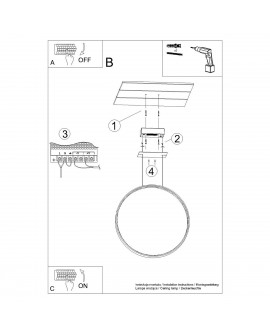 Lampa wisząca RIO 55 czarny LED 3000K Sollux TH.114