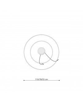 Żyrandol RIO 2 55/78 czarny LED 3000K Sollux TH.137