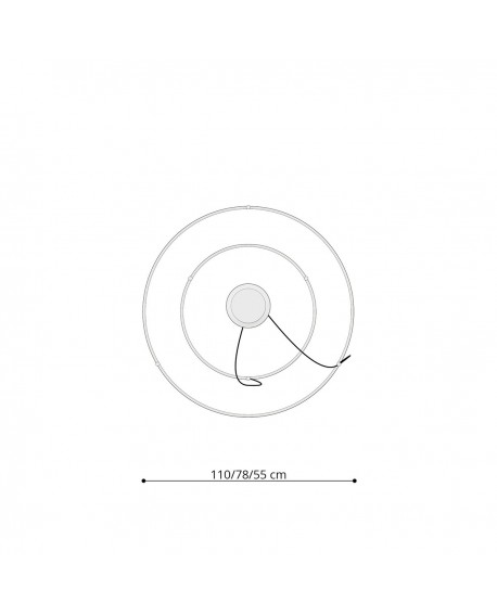 Żyrandol RIO 2 55/78 czarny LED 3000K Sollux TH.137