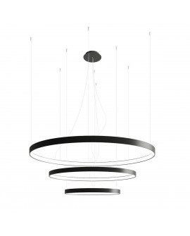 Żyrandol RIO 3 55/78/110 czarny LED 3000K Sollux TH.138