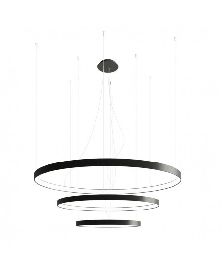 Żyrandol RIO 3 55/78/110 czarny LED 3000K Sollux TH.138