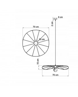 Lampa wisząca ESKOLA 70 czarna Sollux TH.010CZ