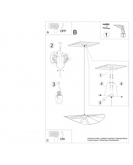 Lampa wisząca ESKOLA 70 czarna Sollux TH.010CZ