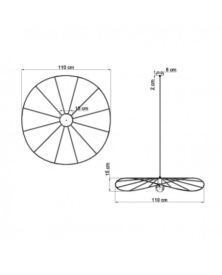 Lampa wisząca ESKOLA 110 czarna Sollux TH.011CZ