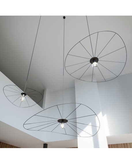 Lampa wisząca ESKOLA 140 czarna Sollux TH.012CZ