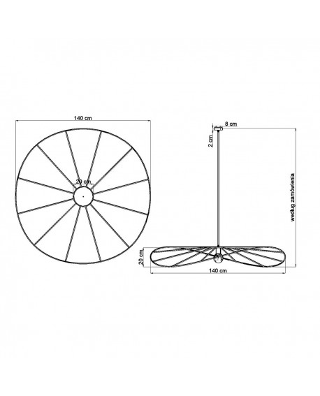 Lampa wisząca ESKOLA 140 czarna Sollux TH.012CZ