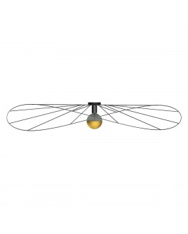 Kinkiet / Plafon ESKOLA 140 czarny Sollux TH.015CZ