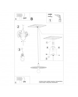 Lampa wisząca SIRKEL 45 czarny Sollux TH.145