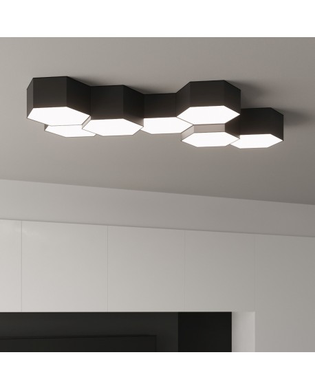 Plafon SUNDE 15 czarny Sollux SL.1061