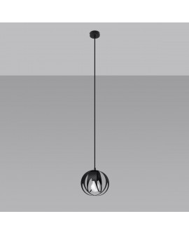 Lampa wisząca TULOS 1 czarna Sollux SL.1087