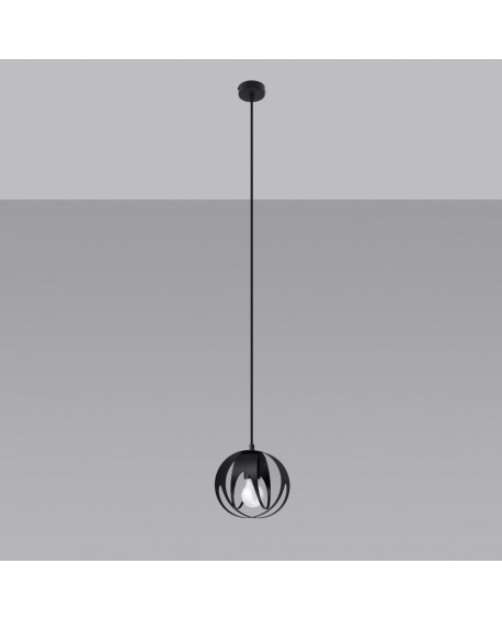 Lampa wisząca TULOS 1 czarna Sollux SL.1087