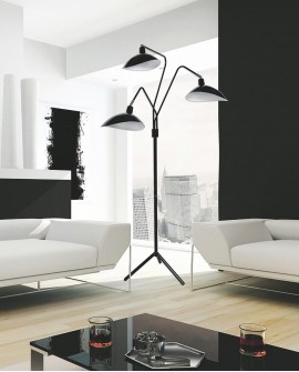 LAMPA STOJĄCA PODŁOGOWA CZARNA ADARRIO