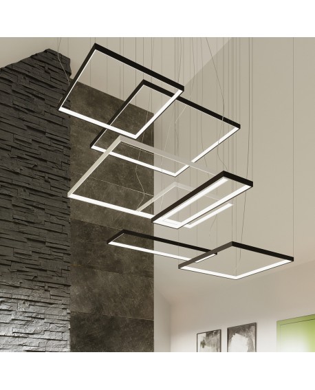 Żyrandol TUULA M czarny LED 3000K Sollux TH.160