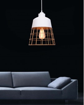 LAMPA WISZĄCA INDUSTRIALNA LOFT BIAŁA BAGSY