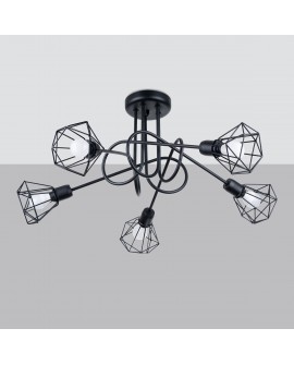 Żyrandol ARTEMIS 5S czarny Sollux SL.1110