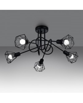 Żyrandol ARTEMIS 5S czarny Sollux SL.1110