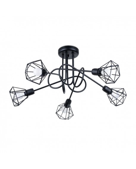 Żyrandol ARTEMIS 5S czarny Sollux SL.1110