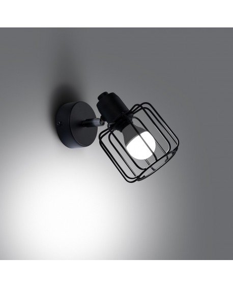 Kinkiet BELUCI 1 czarny Sollux SL.1114