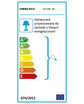 NOWOCZESNA LAMPA WISZĄCA ZŁOTA IBIZA