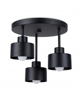 Plafon SAVAR 3 czarny Sollux SL.1131
