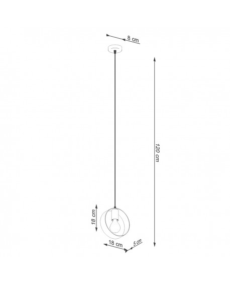 Lampa wisząca TITRAN 1 biała Sollux SL.1137