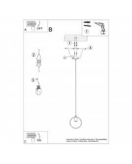 Lampa wisząca TITRAN 1 biała Sollux SL.1137