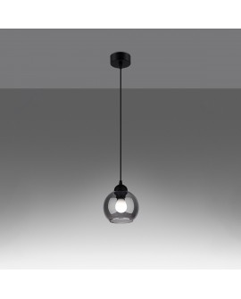 Lampa wisząca ALINO 1 czarna Sollux SL.1141