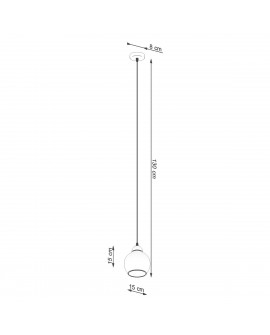 Lampa wisząca ALINO 1 czarna Sollux SL.1141