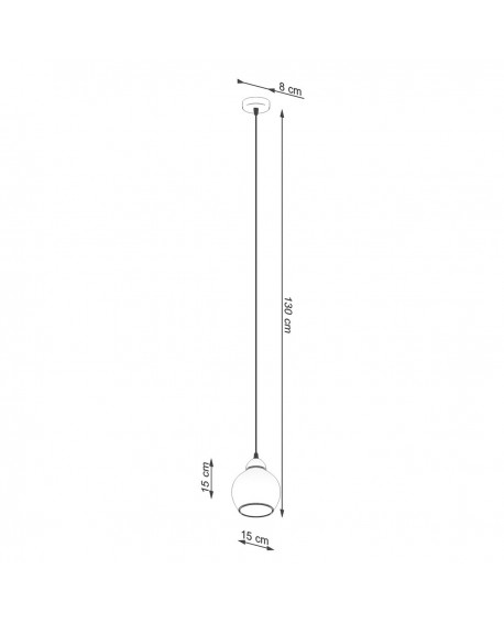 Lampa wisząca ALINO 1 czarna Sollux SL.1141