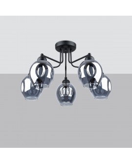 Żyrandol FILLAN 5 czarny Sollux SL.1145
