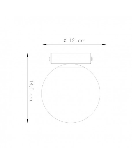 Plafon YOLI 1 czarny Sollux SL.1151