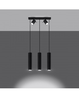 Lampa wisząca RING 3 czarny Sollux SL.1099