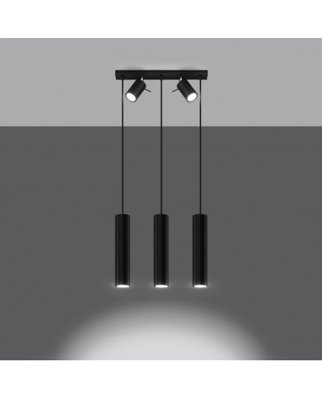 Lampa wisząca RING 3 czarny Sollux SL.1099
