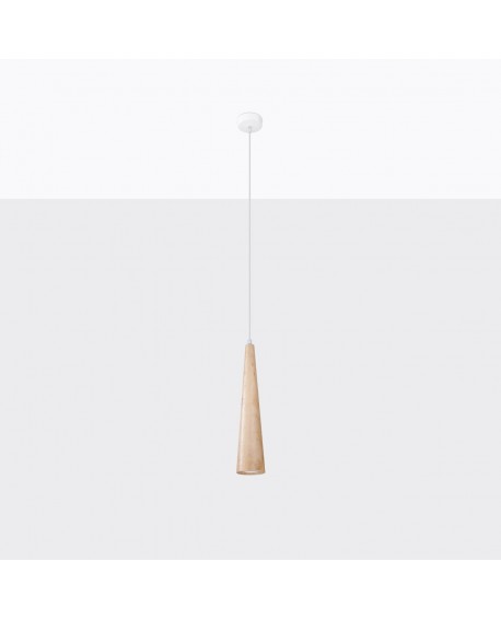 Lampa wisząca SULA 1 naturalne drewno Sollux SL.1100