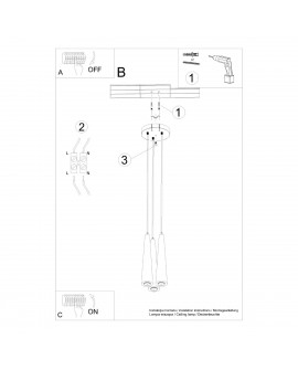 Lampa wisząca SULA 3P naturalne drewno Sollux SL.1101