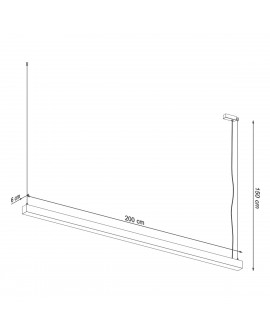 Lampa wisząca PINNE 200 biała 3000K Sollux TH.228