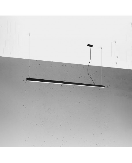 Lampa wisząca PINNE 200 czarna 4000K Sollux TH.232