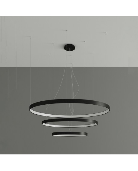 Żyrandol RIO 3 55/78/110 czarny LED 4000K Sollux TH.177