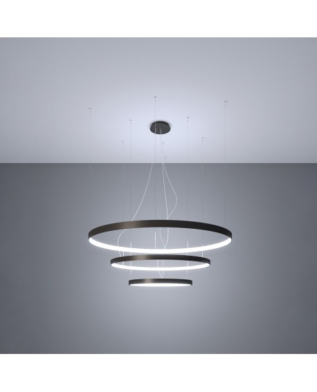 Żyrandol RIO 3 55/78/110 czarny LED 4000K Sollux TH.177