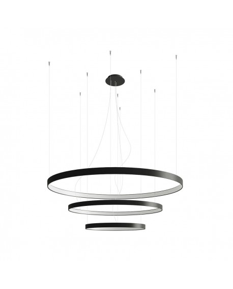 Żyrandol RIO 3 55/78/110 czarny LED 4000K Sollux TH.177