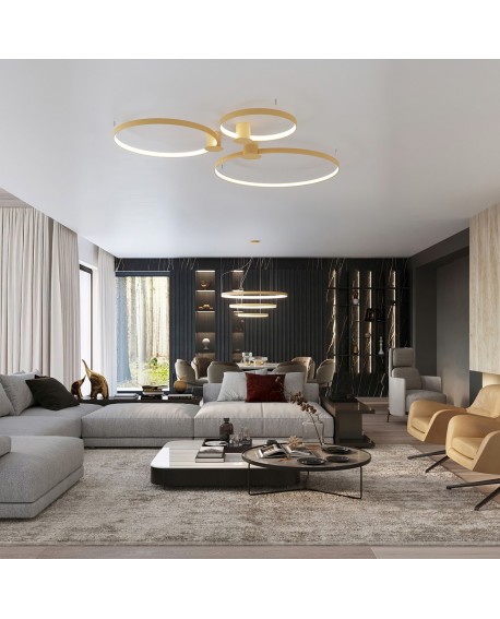 Plafon RIO 55 złoty LED 3000K Sollux TH.222
