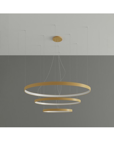 Żyrandol RIO 3 55/78/110 złoty LED 3000K Sollux TH.173