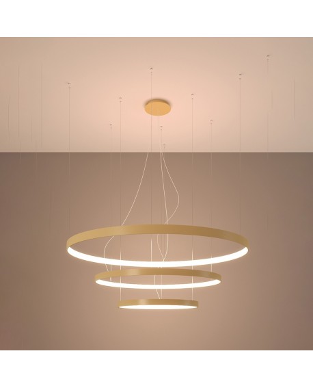 Żyrandol RIO 3 55/78/110 złoty LED 3000K Sollux TH.173