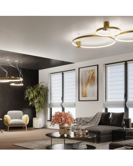 Żyrandol RIO 78 złoty połysk LED 3000K Sollux TH.246