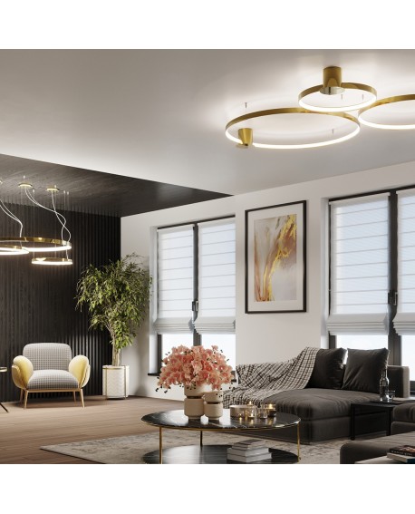 Żyrandol RIO 78 złoty połysk LED 3000K Sollux TH.246