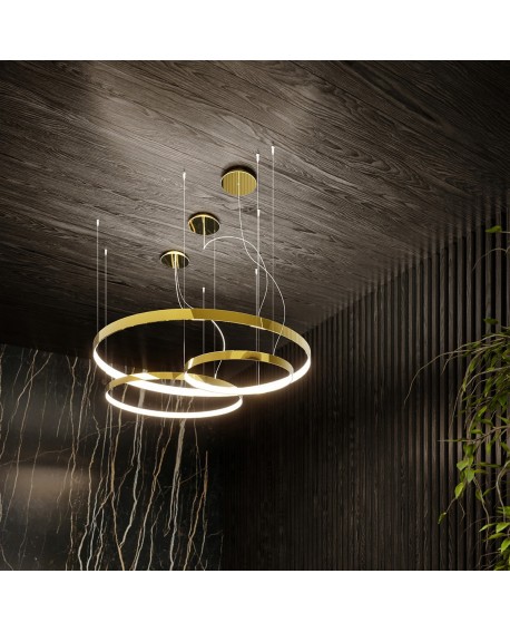 Lampa wisząca RIO 78 złoty połysk LED 3000K Sollux TH.248