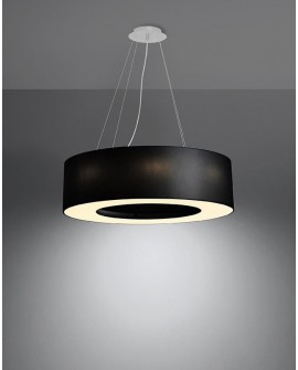 Żyrandol SATURNO 70 czarny Sollux SL.0752