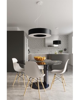 Żyrandol SATURNO 70 czarny Sollux SL.0752